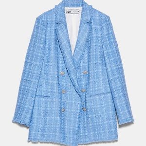 NWT tweed blue Blazer